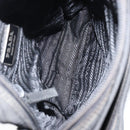 PRADA Shoulder Bag Nylon Black Silver Auth 153237-11