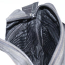 PRADA Shoulder Bag Nylon Black Silver Auth 153237-19