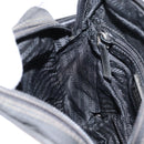 PRADA Shoulder Bag Nylon Black Silver Auth 153237-20