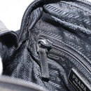 PRADA Shoulder Bag Nylon Black Silver Auth 153237-21