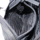 PRADA Shoulder Bag Nylon Black Silver Auth 153237-22