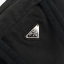 PRADA Hand Bag Nylon Black Silver Auth 153238-14