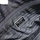 PRADA Hand Bag Nylon Black Silver Auth 153238-16
