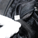 PRADA Hand Bag Nylon Black Silver Auth 153238-22