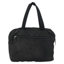 PRADA Hand Bag Nylon Black Silver Auth 153238-3