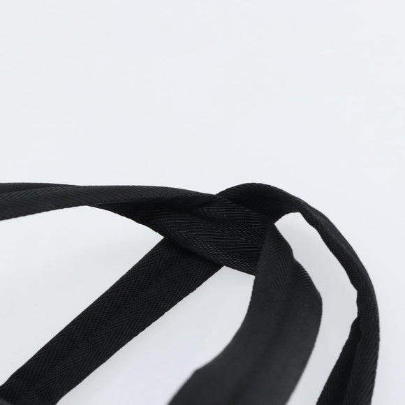 PRADA Hand Bag Nylon Black Silver Auth 153238