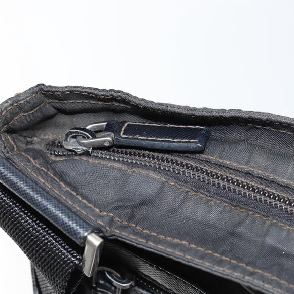 PRADA Shoulder Bag Nylon Black Silver Auth 153239