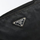 PRADA Shoulder Bag Nylon Black Silver Auth 153239-18
