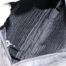PRADA Shoulder Bag Nylon Black Silver Auth 153239-11