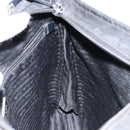 PRADA Shoulder Bag Nylon Black Silver Auth 153239-20