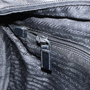 PRADA Shoulder Bag Nylon Black Silver Auth 153239-22