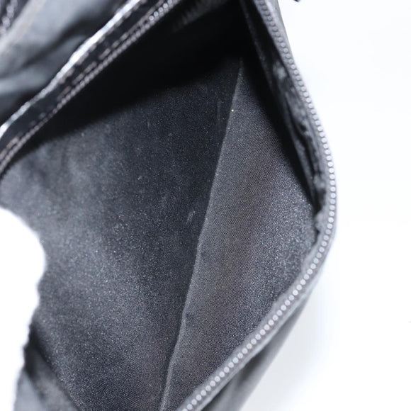 PRADA Shoulder Bag Nylon Black Silver Auth 153239