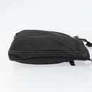 PRADA Shoulder Bag Nylon Black Silver Auth 153239-3