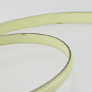 CELINE Hand Bag Leather 2way Green Gold Auth 153240-10