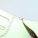 CELINE Hand Bag Leather 2way Green Gold Auth 153240-18