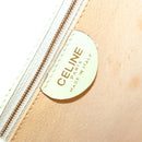 CELINE Hand Bag Leather 2way Green Gold Auth 153240-19