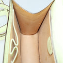 CELINE Hand Bag Leather 2way Green Gold Auth 153240-22