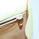 CELINE Hand Bag Leather 2way Green Gold Auth 153240-23