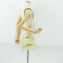 CELINE Hand Bag Leather 2way Green Gold Auth 153240-26