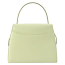 CELINE Hand Bag Leather 2way Green Gold Auth 153240-3