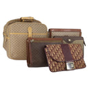 BURBERRY Dior Gucci Celine Bag PVC Leather Canvas 5 Set Brown Beige Auth 153242-1