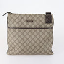 GUCCI GG Supreme Canvas Shoulder Bag PVC 5 Set Beige Black Auth 153245-12