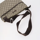 GUCCI GG Supreme Canvas Shoulder Bag PVC 5 Set Beige Black Auth 153245-14