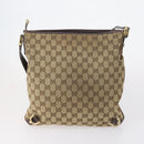 GUCCI GG Supreme Canvas Shoulder Bag PVC 5 Set Beige Black Auth 153245-19