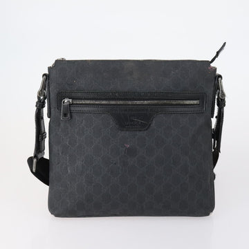 GUCCI GG Supreme Canvas Shoulder Bag PVC 5 Set Beige Black Auth 153245 - 0