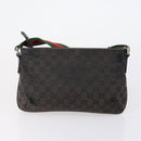 GUCCI GG Supreme Canvas Shoulder Bag PVC 5 Set Beige Black Auth 153245-25