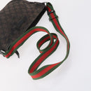 GUCCI GG Supreme Canvas Shoulder Bag PVC 5 Set Beige Black Auth 153245-26