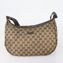 GUCCI GG Supreme Canvas Shoulder Bag PVC 5 Set Beige Black Auth 153245-7