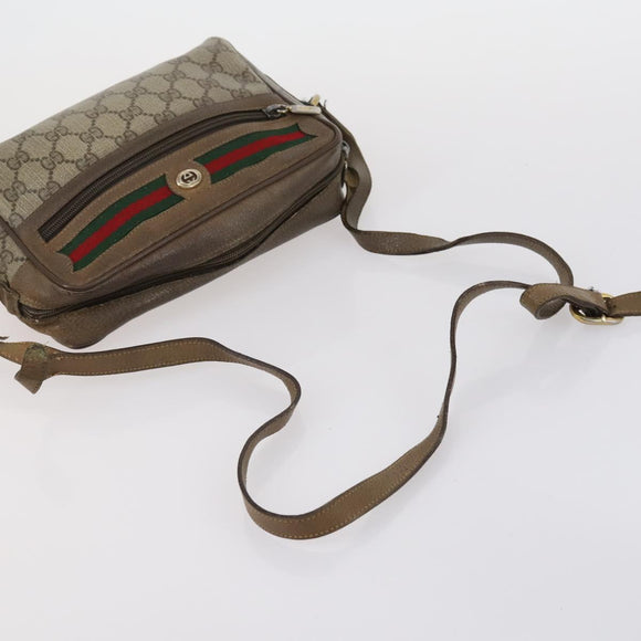 GUCCI GG Canvas Supreme Shoulder Bag 4 Set Beige Auth 153246