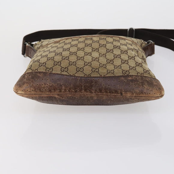 GUCCI GG Canvas Supreme Shoulder Bag 4 Set Beige Auth 153246