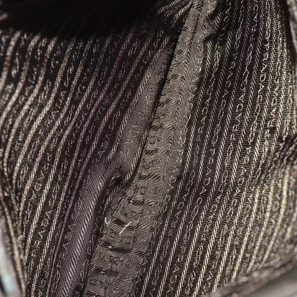 PRADA Hand Bag Nylon Leather 5 Set Black White Auth 153250