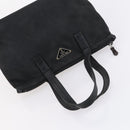 PRADA Hand Bag Nylon Leather 5 Set Black White Auth 153250-19