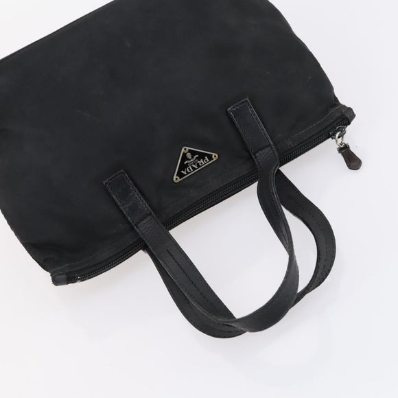 PRADA Hand Bag Nylon Leather 5 Set Black White Auth 153250