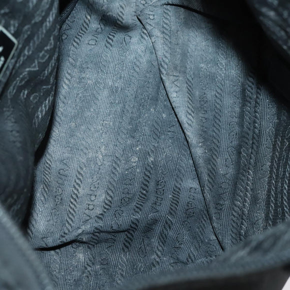 PRADA Hand Bag Nylon Leather 5 Set Black White Auth 153250