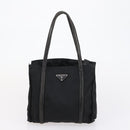 PRADA Hand Bag Nylon Leather 5 Set Black White Auth 153250-22