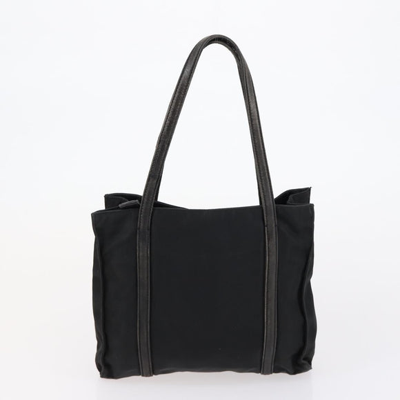PRADA Hand Bag Nylon Leather 5 Set Black White Auth 153250