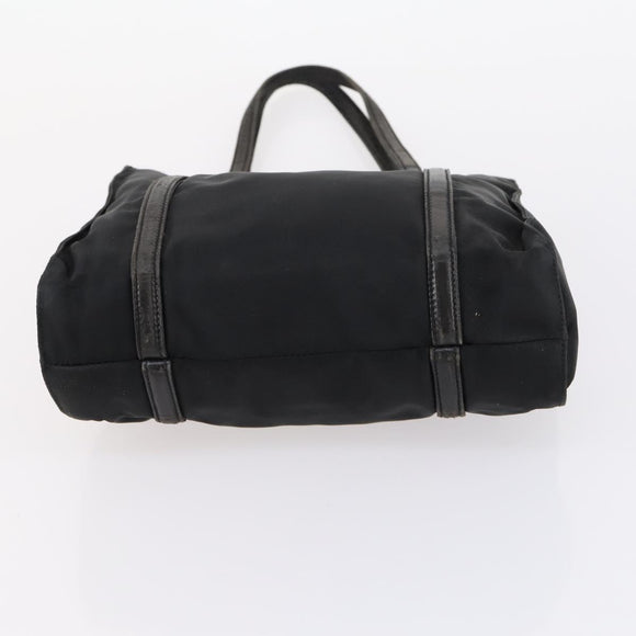 PRADA Hand Bag Nylon Leather 5 Set Black White Auth 153250