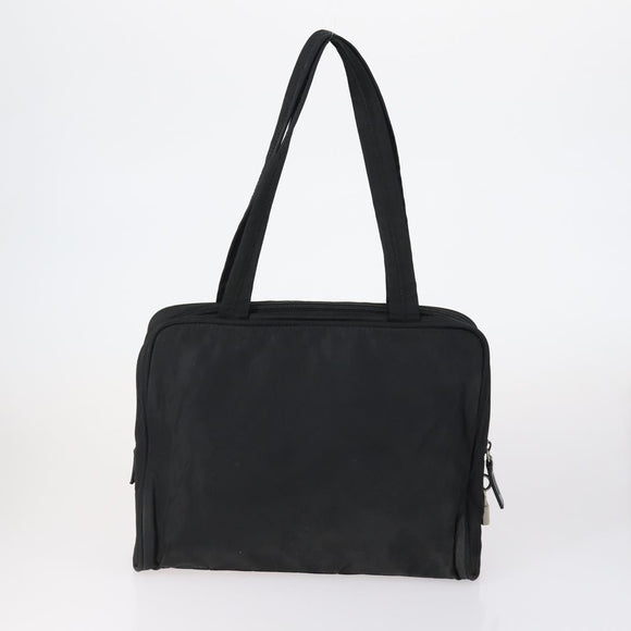 PRADA Hand Bag Nylon Leather 5 Set Black White Auth 153250