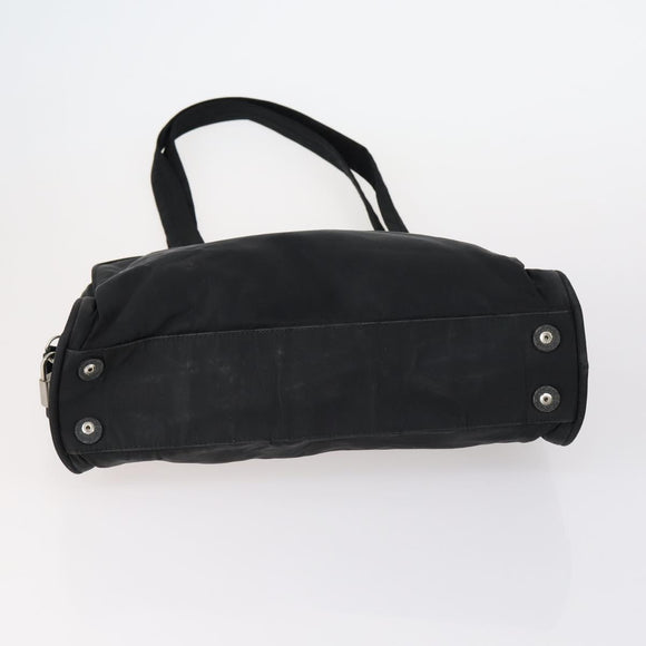 PRADA Hand Bag Nylon Leather 5 Set Black White Auth 153250