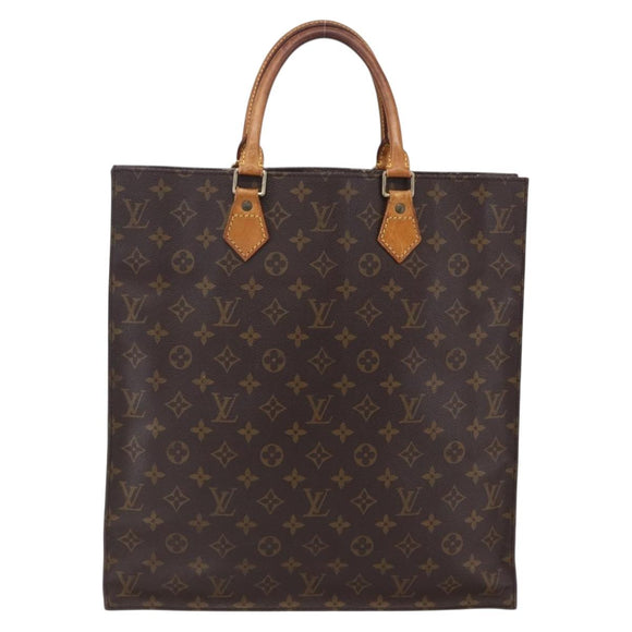 LOUIS VUITTON Monogram Sac Plat Hand Bag M51140 LV Auth 153300