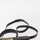 Salvatore Ferragamo Gancini Hand Bag Leather 2way Dark Brown Gold Auth 153307-11