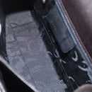 Salvatore Ferragamo Gancini Hand Bag Leather 2way Dark Brown Gold Auth 153307-23