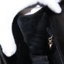 Salvatore Ferragamo Gancini Hand Bag Leather 2way Dark Brown Gold Auth 153307-24