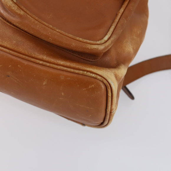 GUCCI Bamboo Backpack Leather Brown Gold 003 1998 0016 Auth 153308