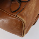 GUCCI Bamboo Backpack Leather Brown Gold 003 1998 0016 Auth 153308-17