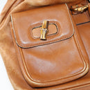 GUCCI Bamboo Backpack Leather Brown Gold 003 1998 0016 Auth 153308-26